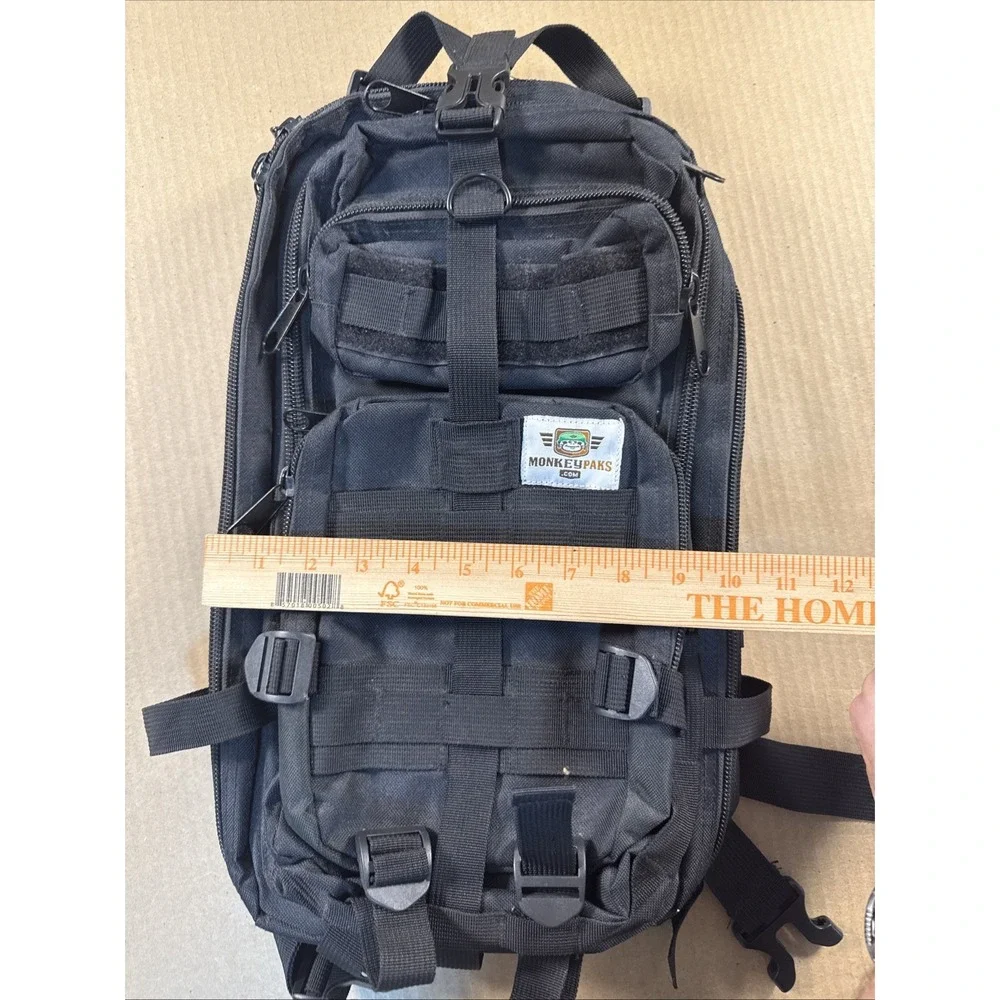 Monkeypaks Small Backpack, Black Tactical